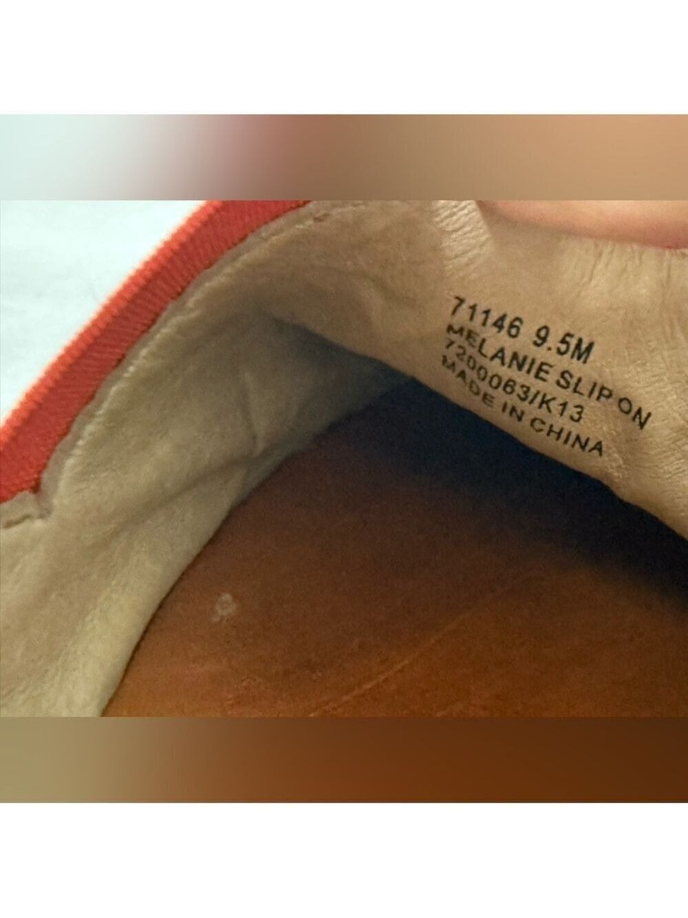 Frye Melanie Leather Slip On Flats 9.5 Cognac Orange Casual - Picture 9 of 10